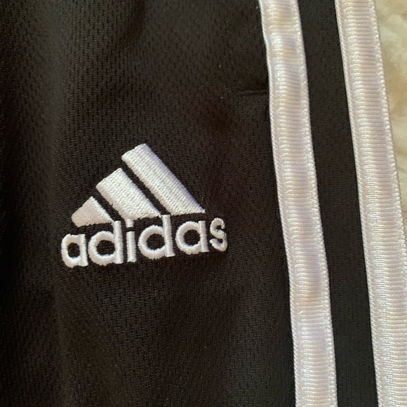 ADIDAS kids XL/ladies XS/S 3 stripe drawstring track pants - Picture 2 of 9